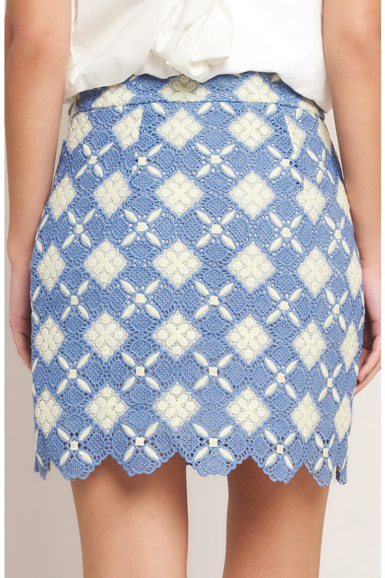 Lace Miniskirt, Alternate, color, BLUE