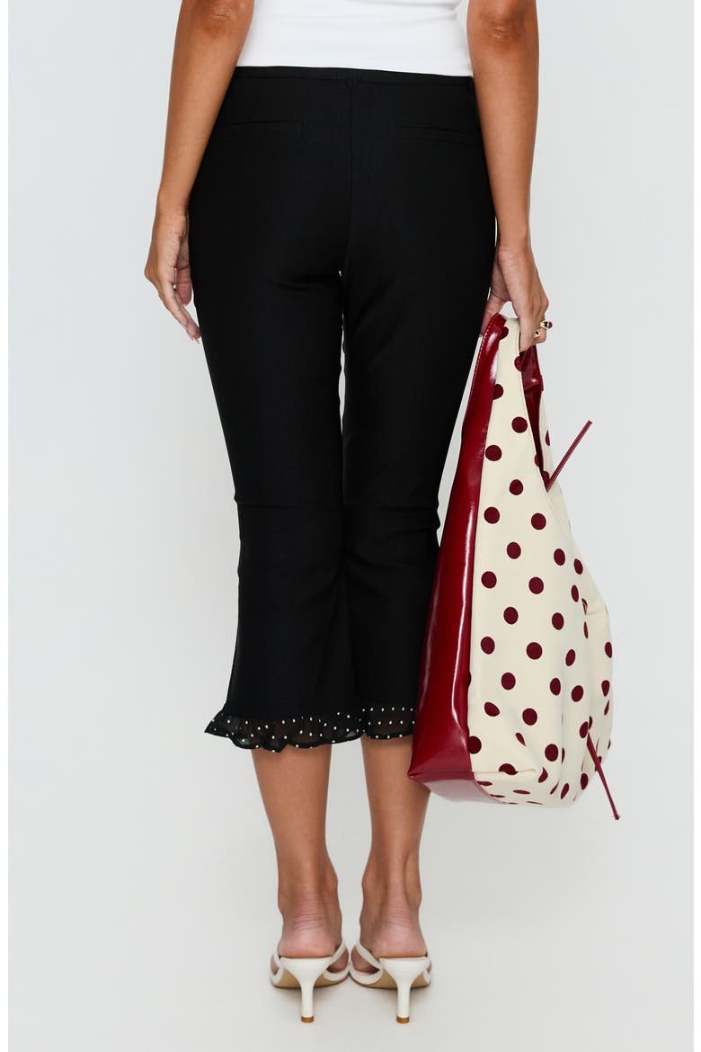 Darsie Frill Capri Pants, Alternate, color, BLACK POLKA DOT