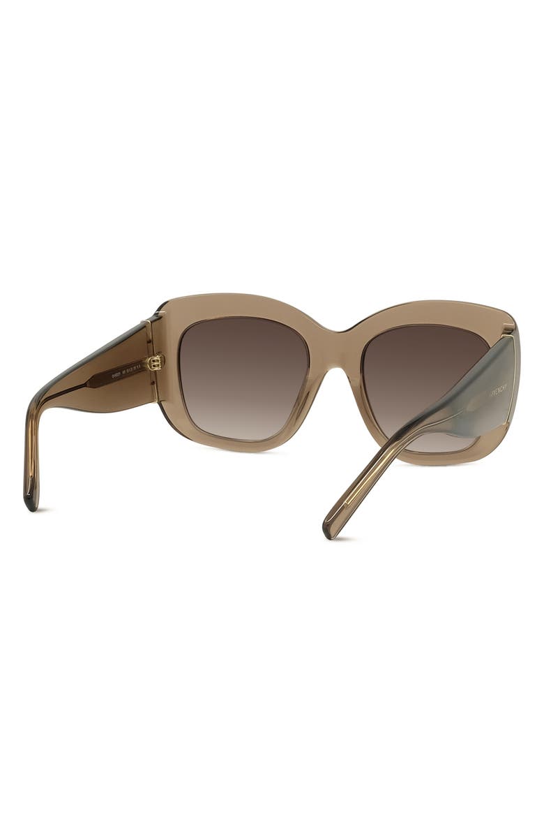 Givenchy Bold 53mm Gradient Butterfly Sunglasses, Alternate, color, Shiny Light Brown / Brown