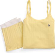Polo Ralph Lauren Pointelle Stripe Cotton Pajamas