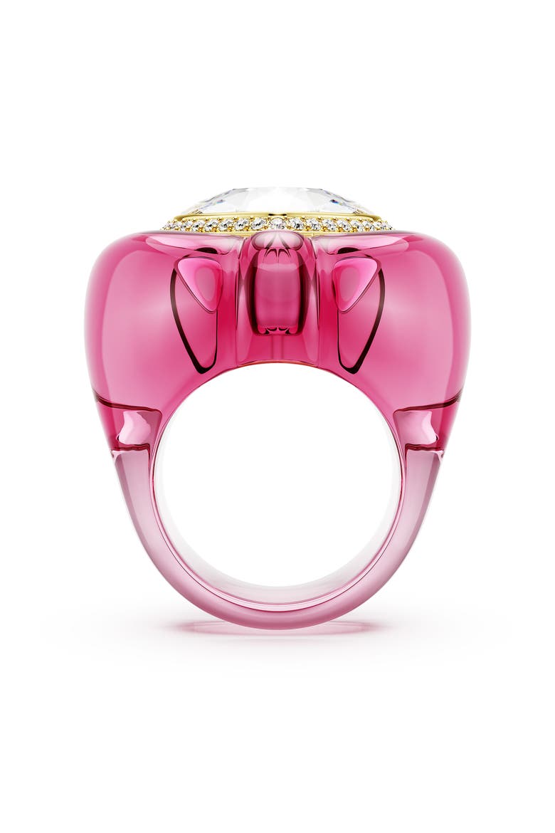 Dulcis Crystal Heart Cocktail Ring, Alternate, color, PINK
