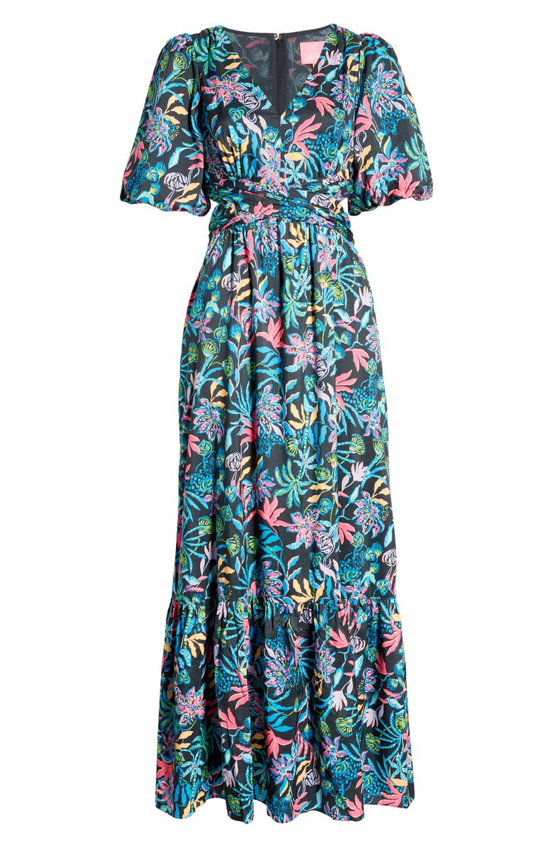 Lilly Pulitzer<sup>®</sup> Teyla Floral Puff Sleeve Maxi Dress, Alternate, color, 