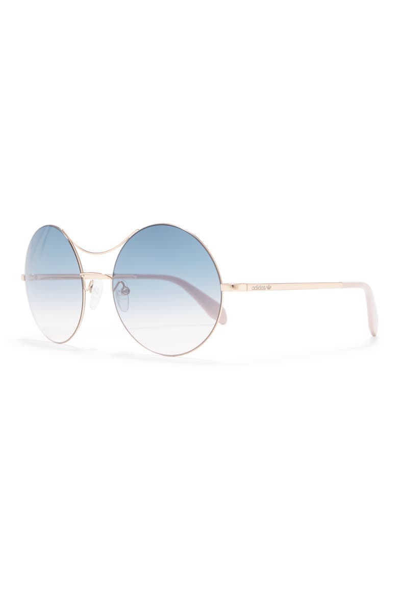 57mm Round Sunglasses, Alternate, color, GOLD/ OTHER / GRADIENT BLUE