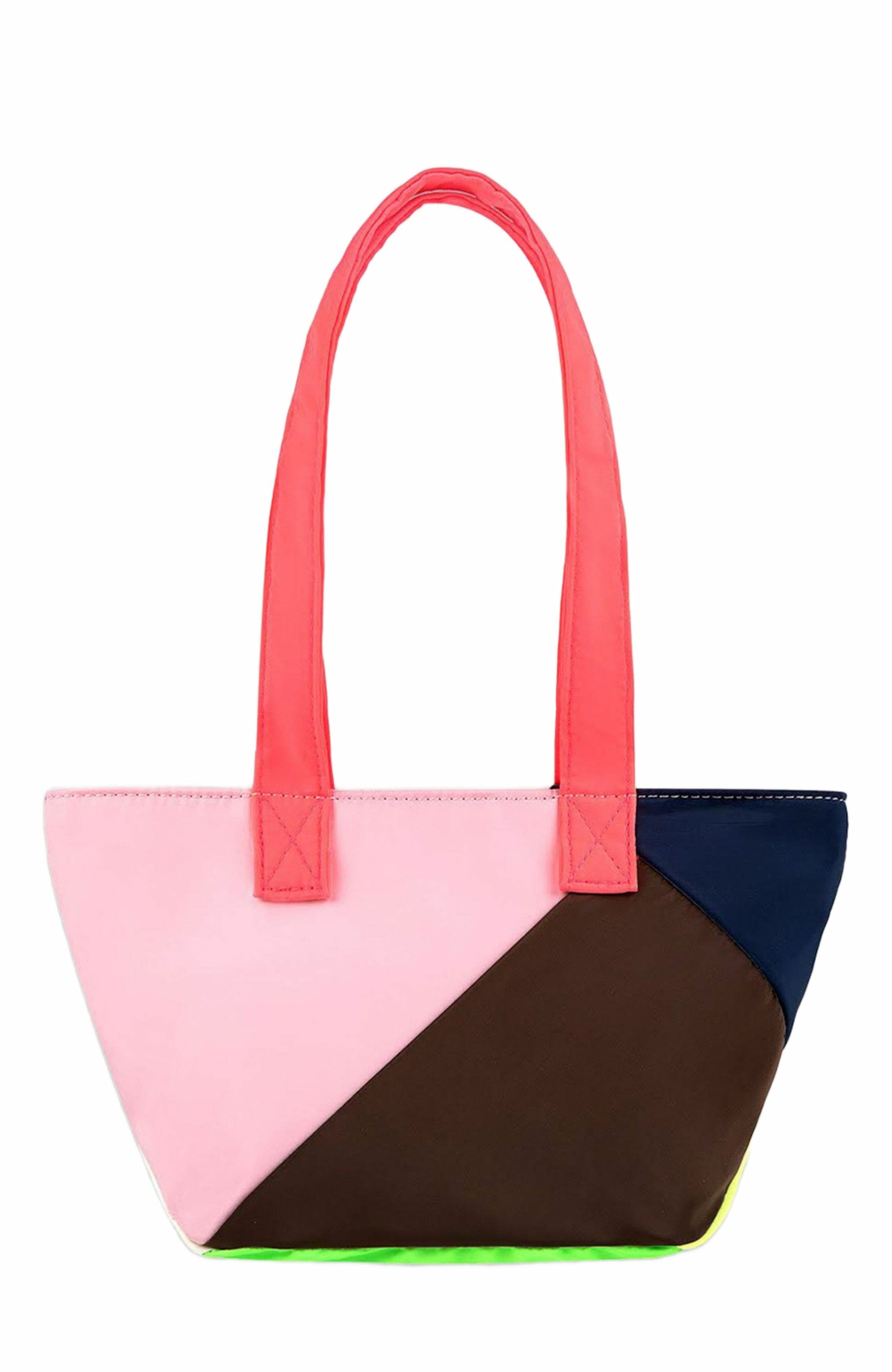 Cynthia Rowley Mini Colorblock Nylon Tote, Main, color, 