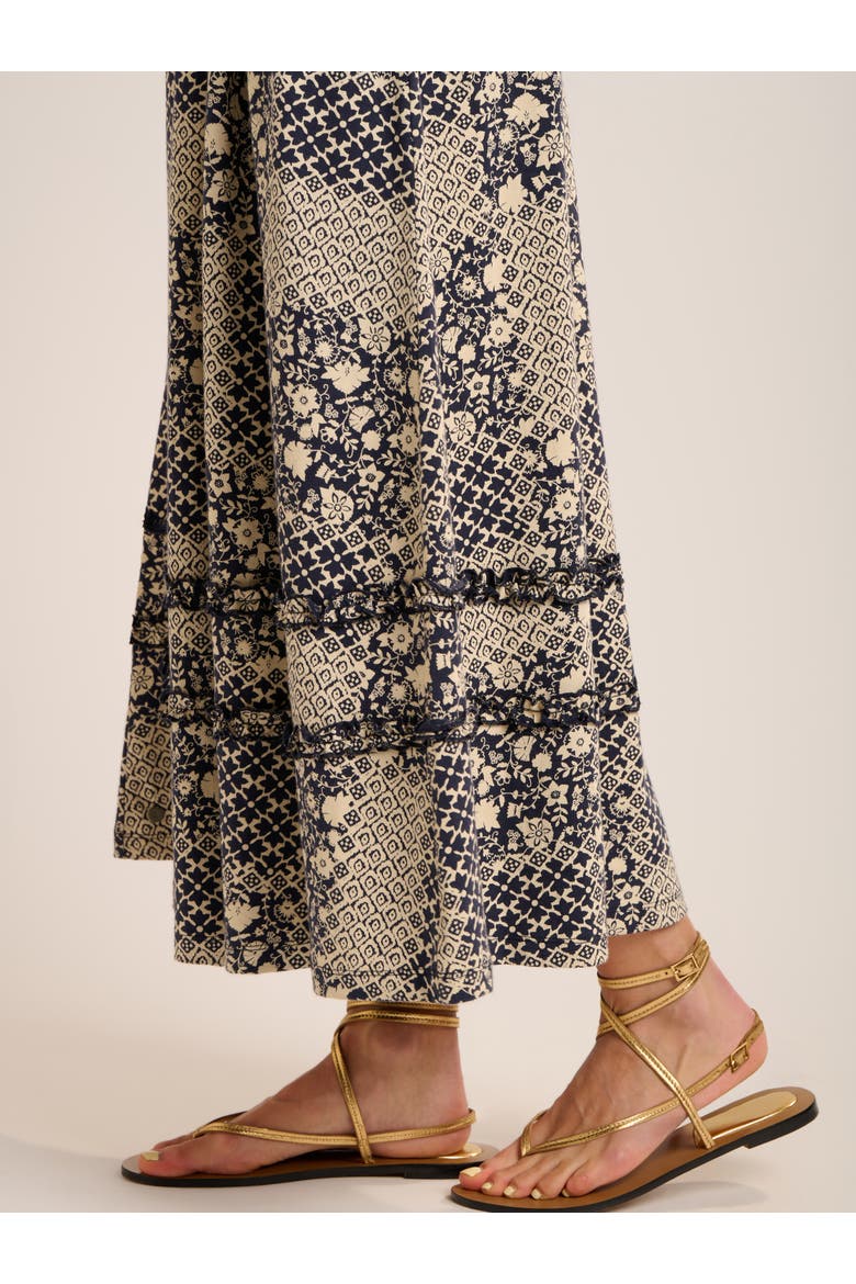 Katerina Printed Maxi Dress, Alternate, color, Navy