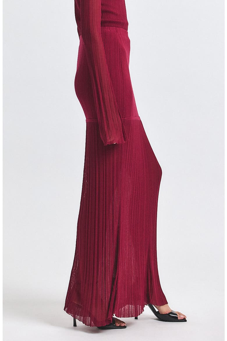 Romina Rib Maxi Skirt, Alternate, color, CARMINE