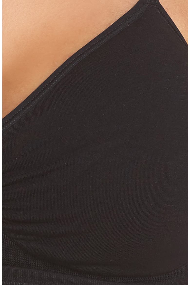 'Emmie' T-Back Bralette, Alternate, color, BLACK