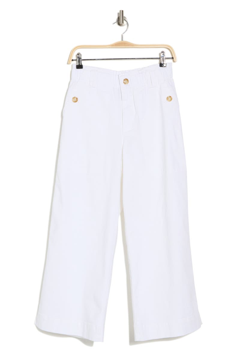 Wide Leg Ankle Crop Pants, Alternate, color, WHITE