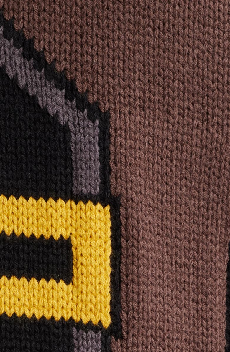 Dressed in Lala Protect Your Energy Oversize Sweater, Alternate, color, Brown/Black