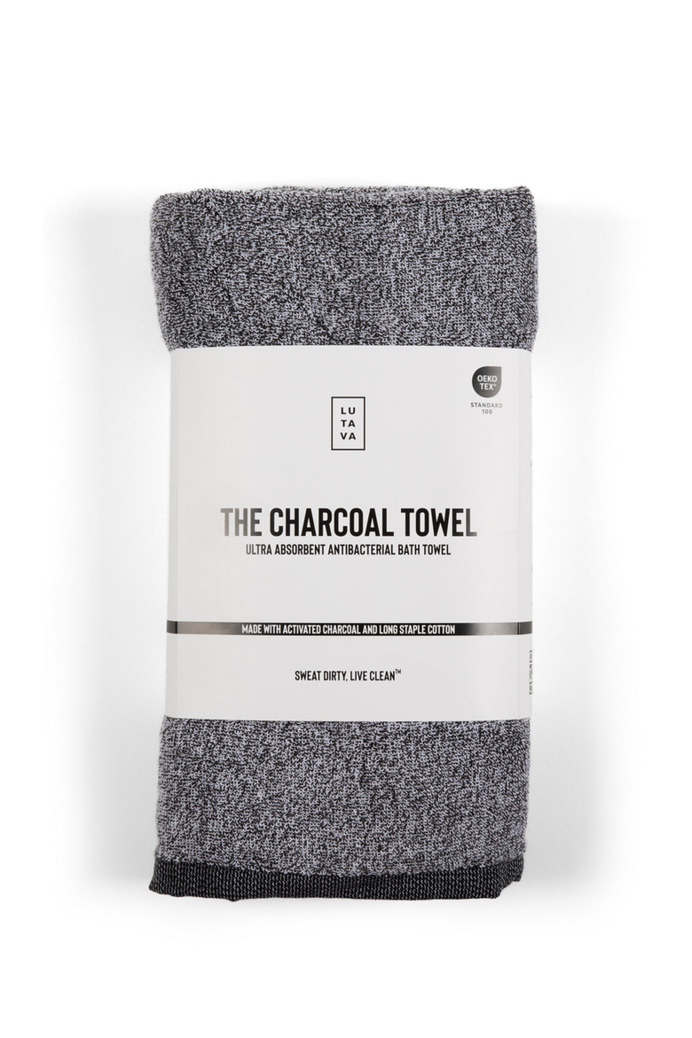 The Charcoal Bath Towel - 4 Pack, Main, color, Black/Heather