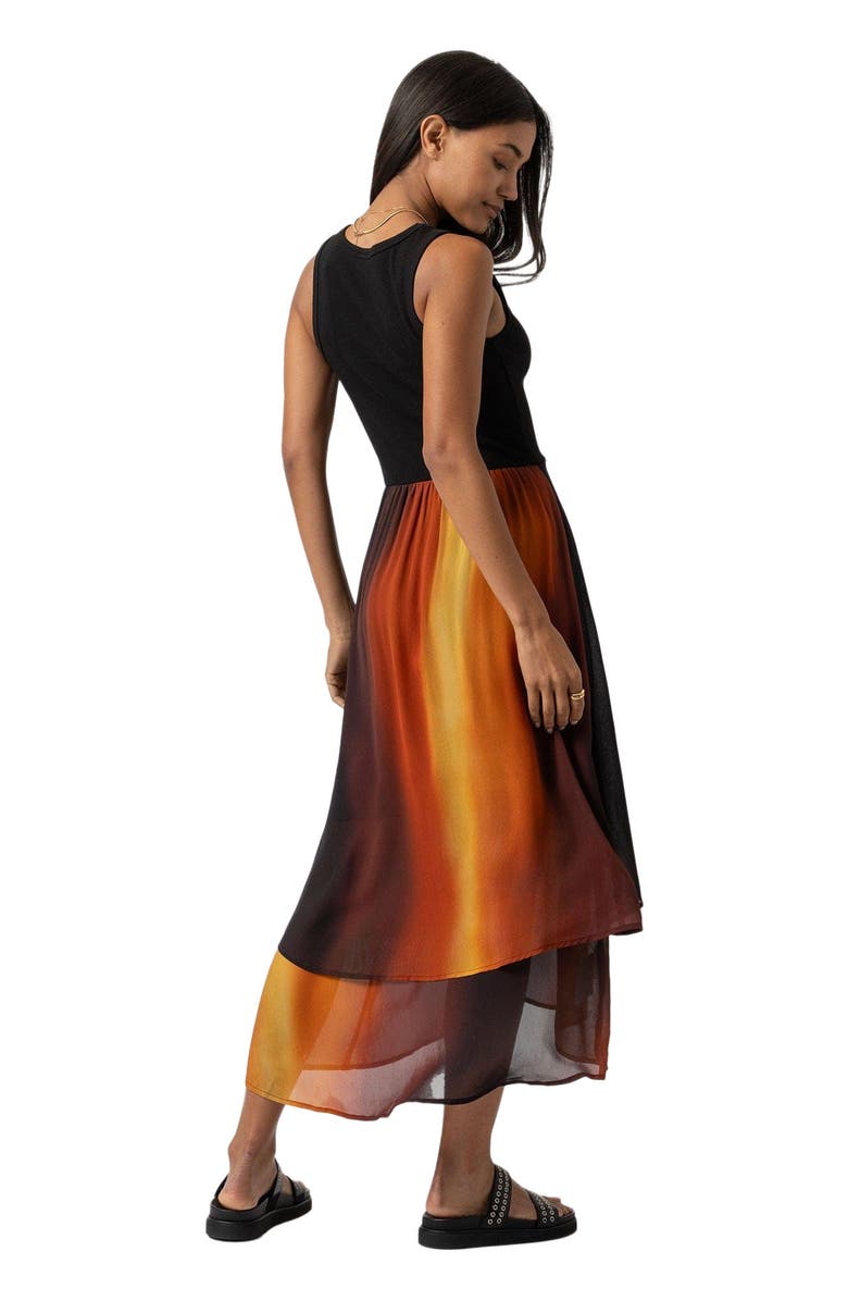 Saint + Sofia Etta Layered Dress, Alternate, color, Amber