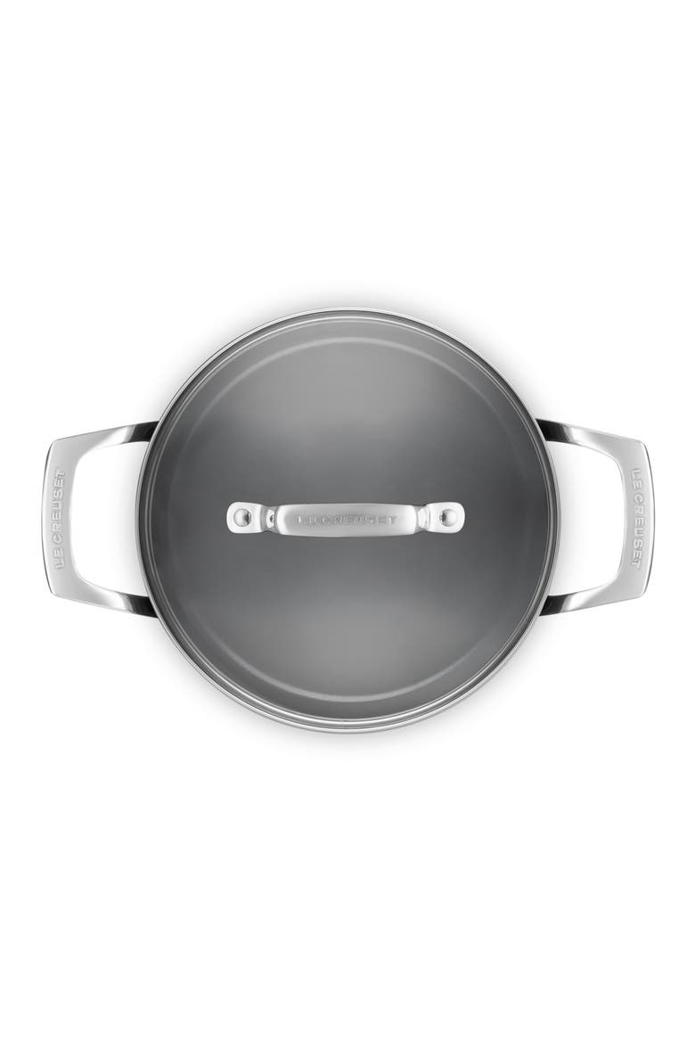 Essential Nonstick Ceramic Stockpot with Glass Lid, Alternate, color, BLACK