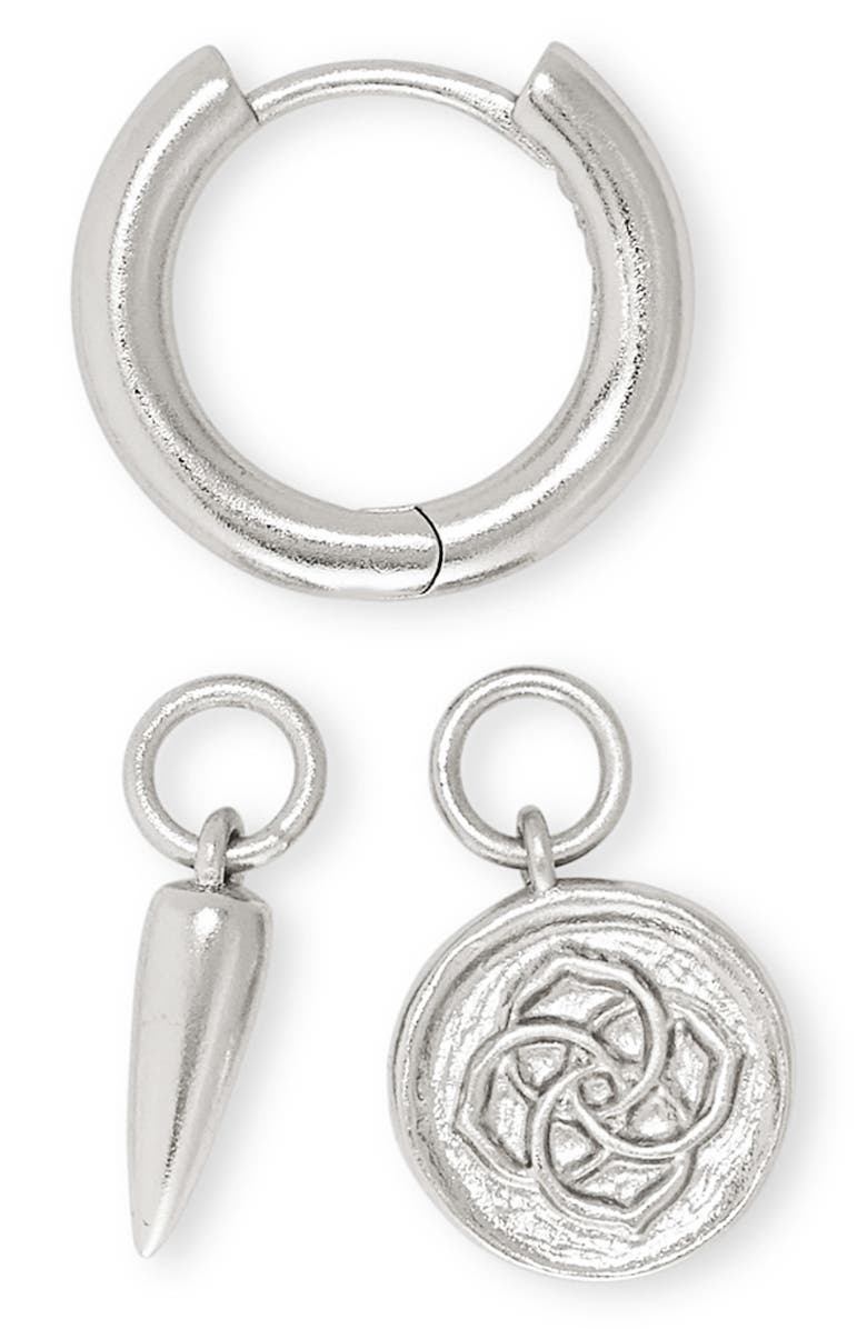 Kendra Scott Dira Coin Drop Huggie Hoop Earrings, Alternate, color, 