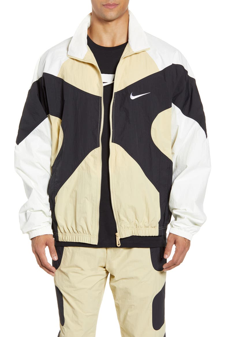 Colorblock Nylon Jacket, Main, color, TEAM GOLD/ SAIL/ BLACK/ WHITE