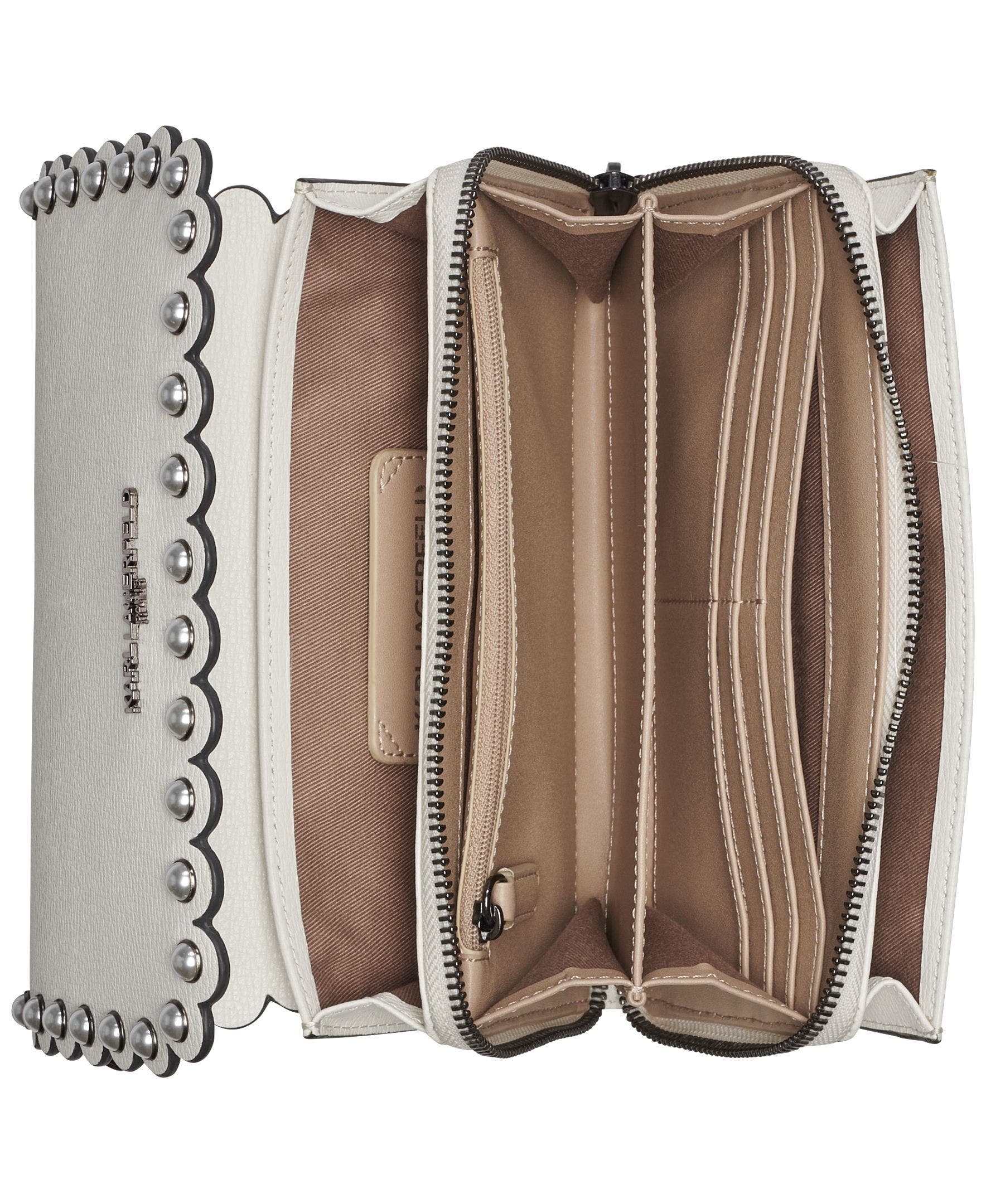 KARL LAGERFELD PARIS Lourdes Crossbody, Alternate, color, Winter White