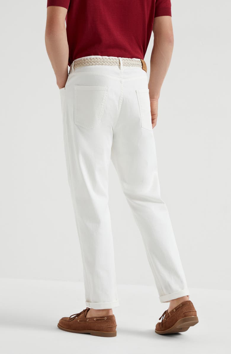 Brunello Cucinelli Garment-dyed denim trousers, Alternate, color, 