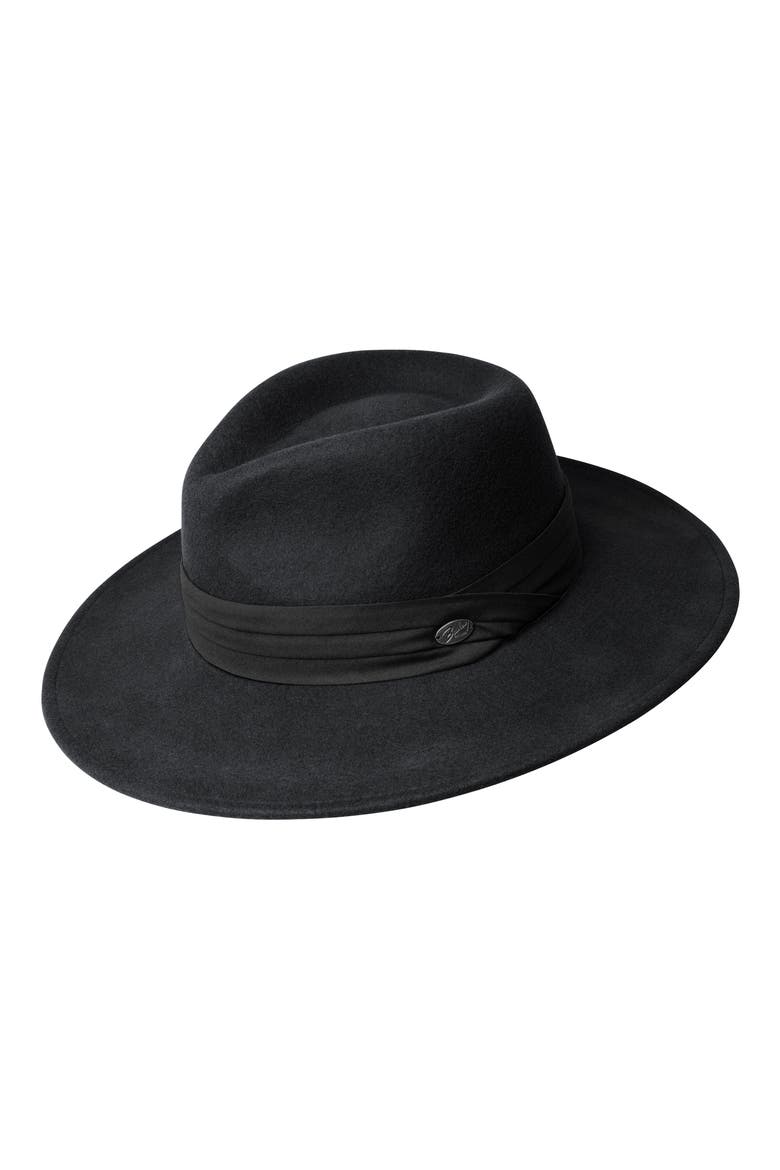 Thaler Wool Fedora, Main, color, BLACK