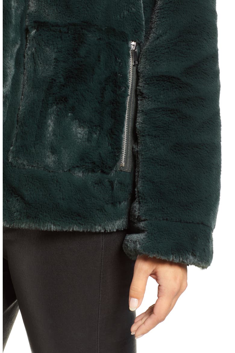 Salma Faux Fur Jacket, Alternate, color, PINE