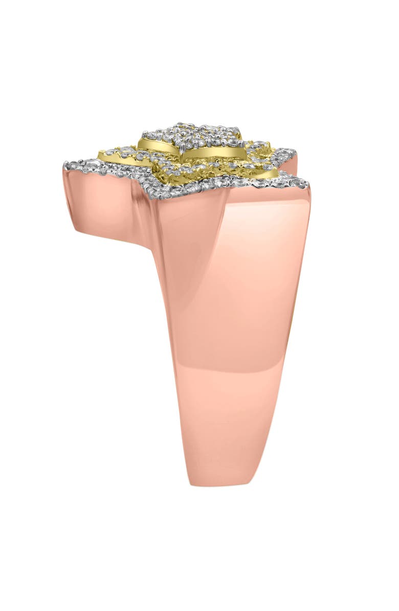 LuvMyJewelry Star Studded Bling 14K Rose Gold Two Tone Star Ring - 3 Ct, Alternate, color,