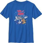 Tom and Jerry Boy's Tom and Jerry Fireworks Celebration Duo Graphic T-Shirt