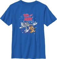 Tom and Jerry Boy's Tom and Jerry Fireworks Celebration Duo Graphic T-Shirt