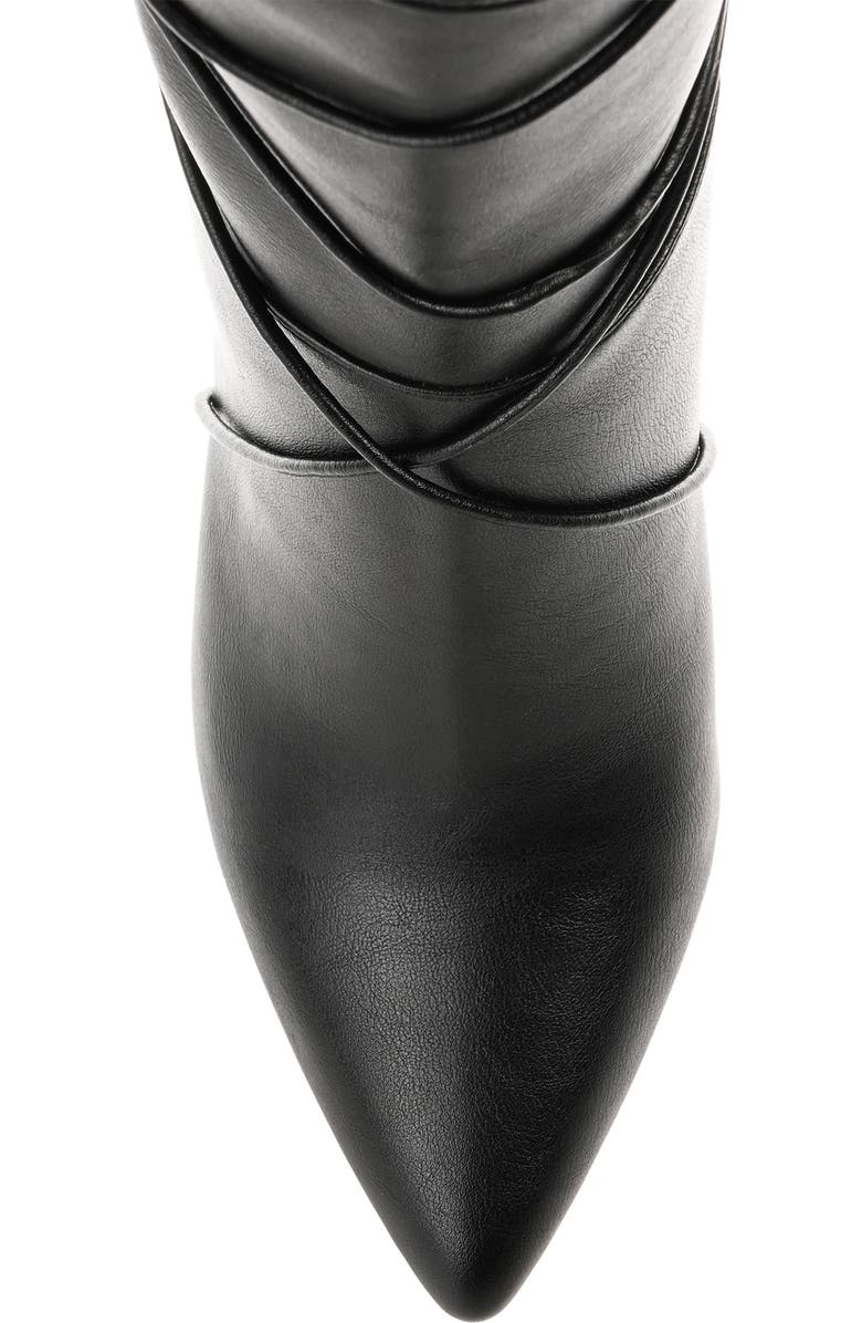 Journee Collection Kaavia Wraparound Tie Boot - Extra Wide Calf, Alternate, color,