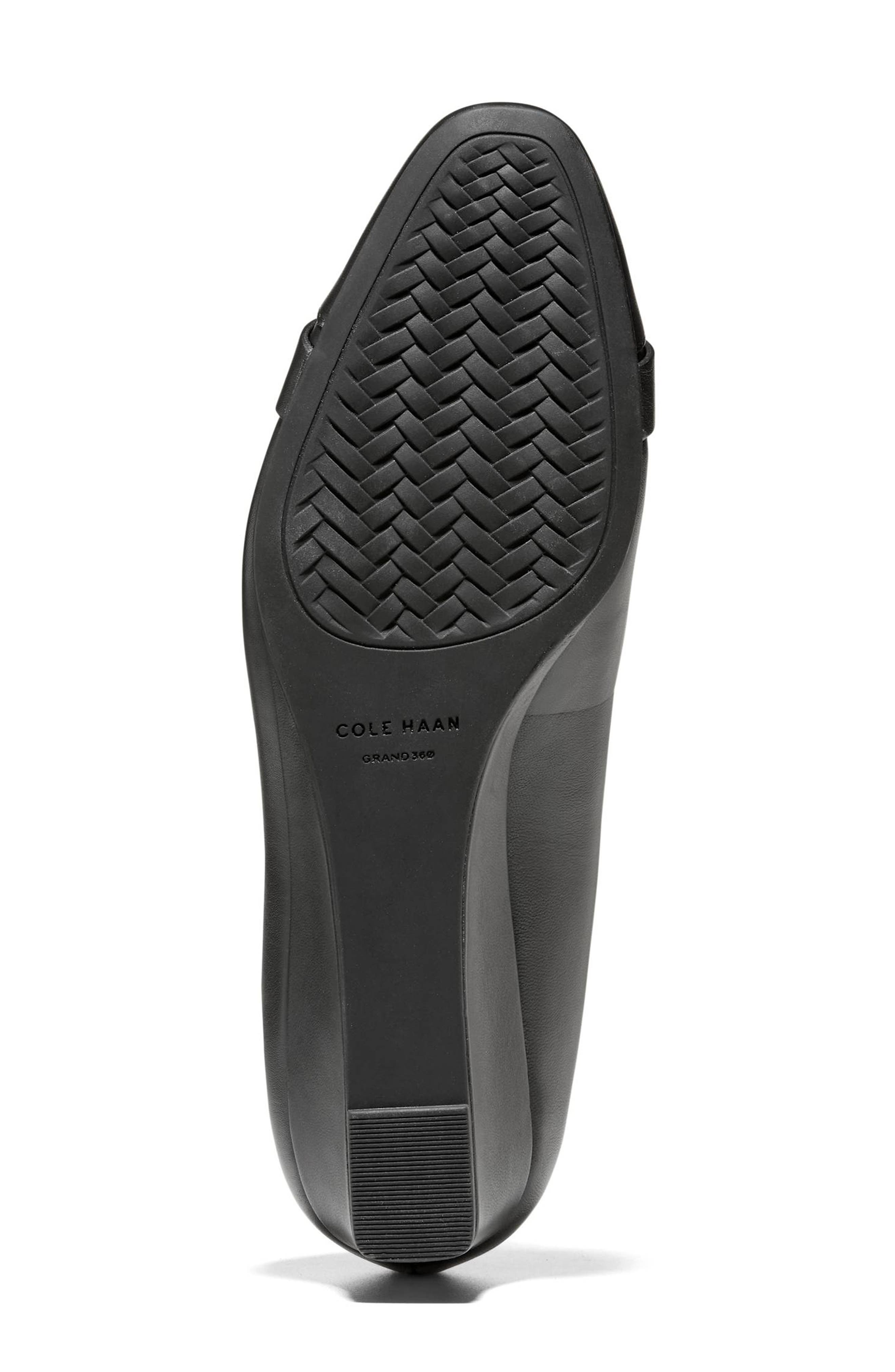 Cole Haan Malta Bow Wedge Pump, Alternate, color, Black Leather