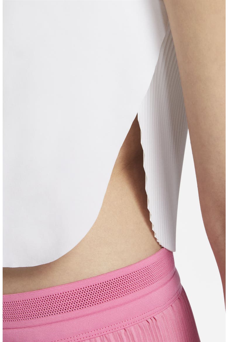 AeroSwift Dri-FIT ADV Crop Running Tank Top, Alternate, color, 100 100 WHITE/BLACK
