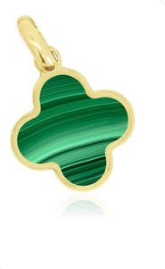 The Lovery Fine Jewelry Malachite Clover Charm