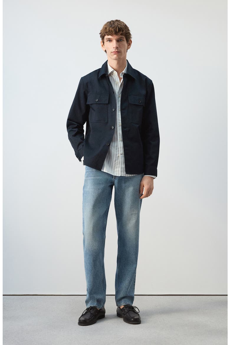 Cotton Overshirt, Alternate, color, DARK NAVY