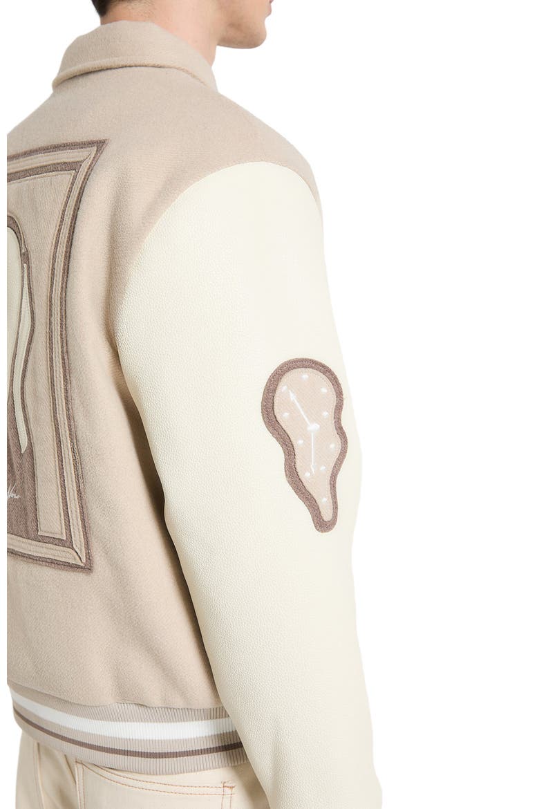 Le Galerie Wool-Blend Varsity Jacket, Alternate, color, Beige