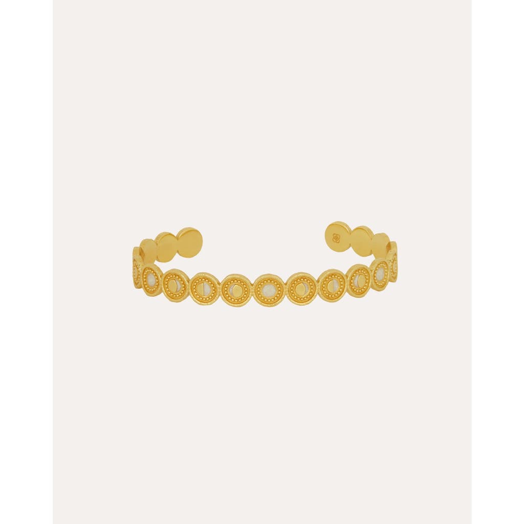 Ottoman Hands Moon Bangle In Gold