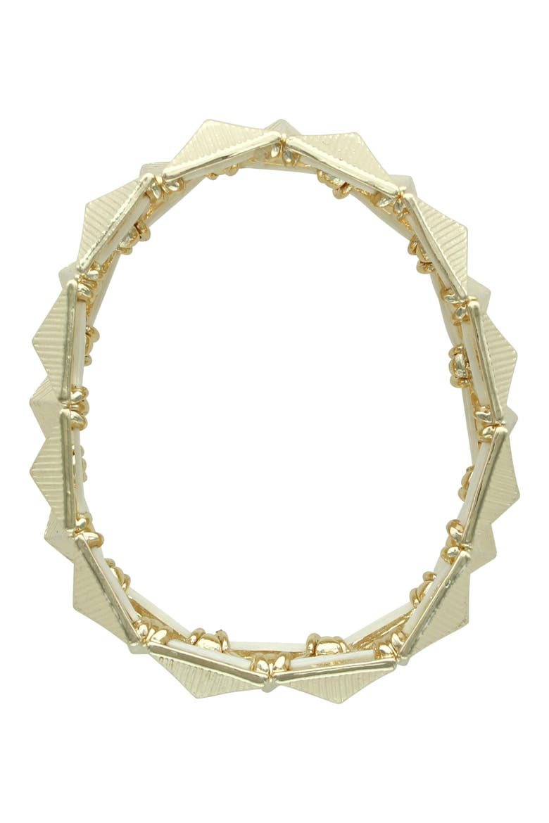 Elle Geode Stretch Bracelet, Alternate, color, GOLD