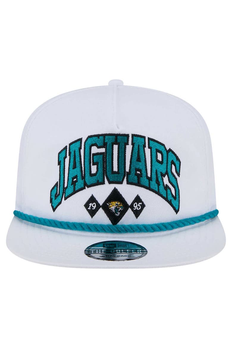 Men's New Era White Jacksonville Jaguars Diamond Golfer Snapback Hat, Alternate, color, White