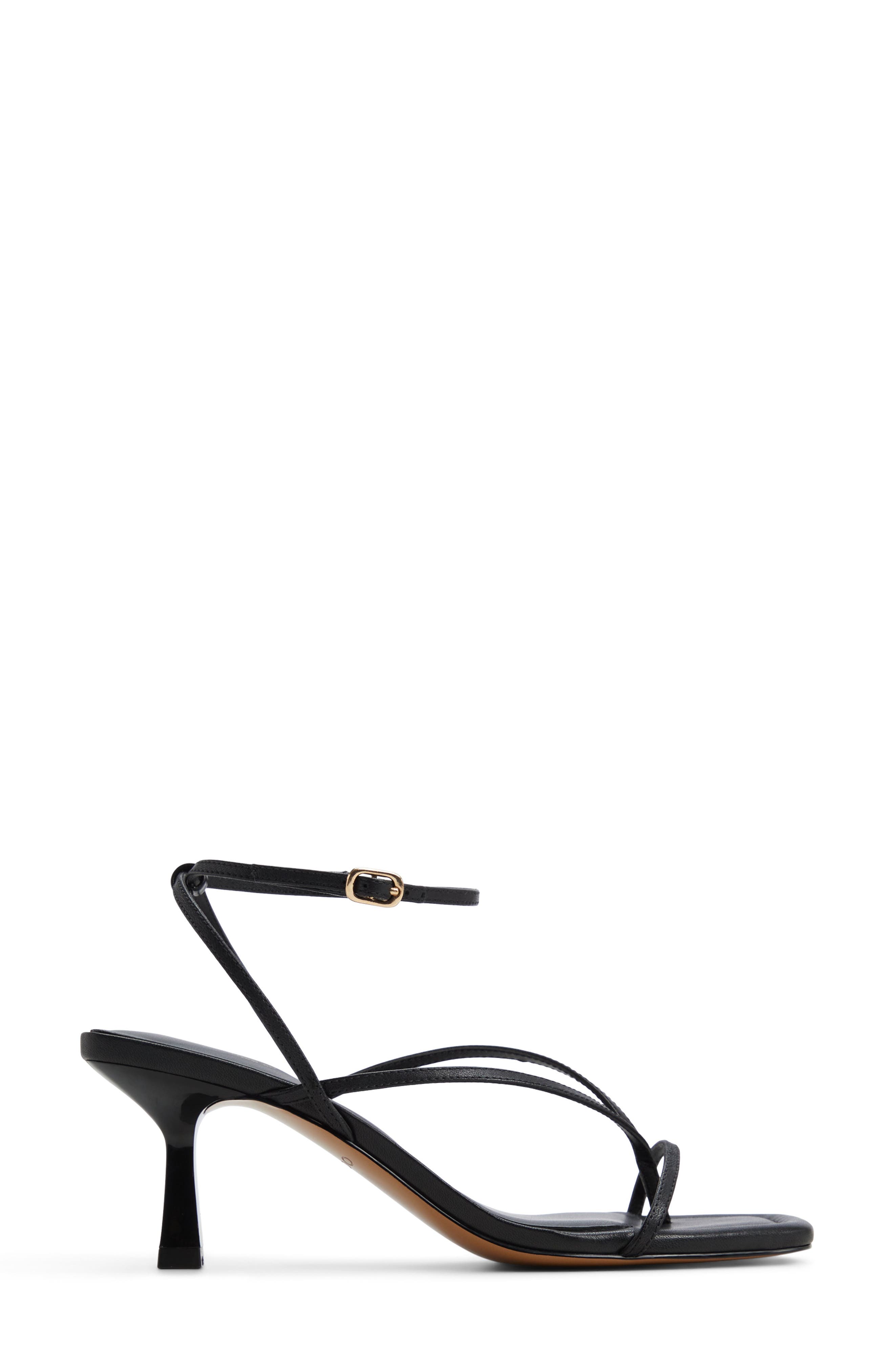 ALDO Dorinda Ankle Strap Sandal, Alternate, color, Black