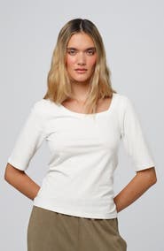 JUANA Hemp Essentials Asymmetrical Neckline Tee