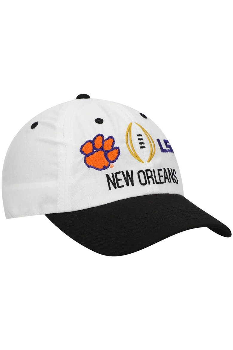 Men's Top of the World White LSU Tigers vs. Clemson Tigers Matchup Staple Two-Tone Adjustable Hat, Alternate, color, White