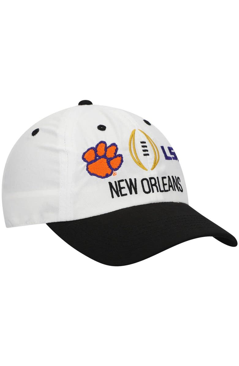 TOP OF THE WORLD Men's Top of the World White LSU Tigers vs. Clemson Tigers Matchup Staple Two-Tone Adjustable Hat, Alternate, color, 