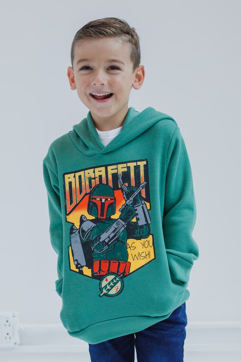 Boba Fett Fleece Hoodie, Alternate, color, Boba Fett Green