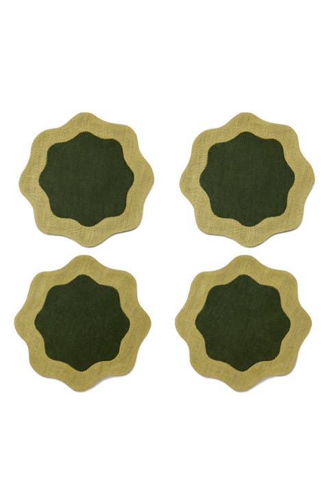 Ondulato Set of 6 Linen Cocktail Napkins