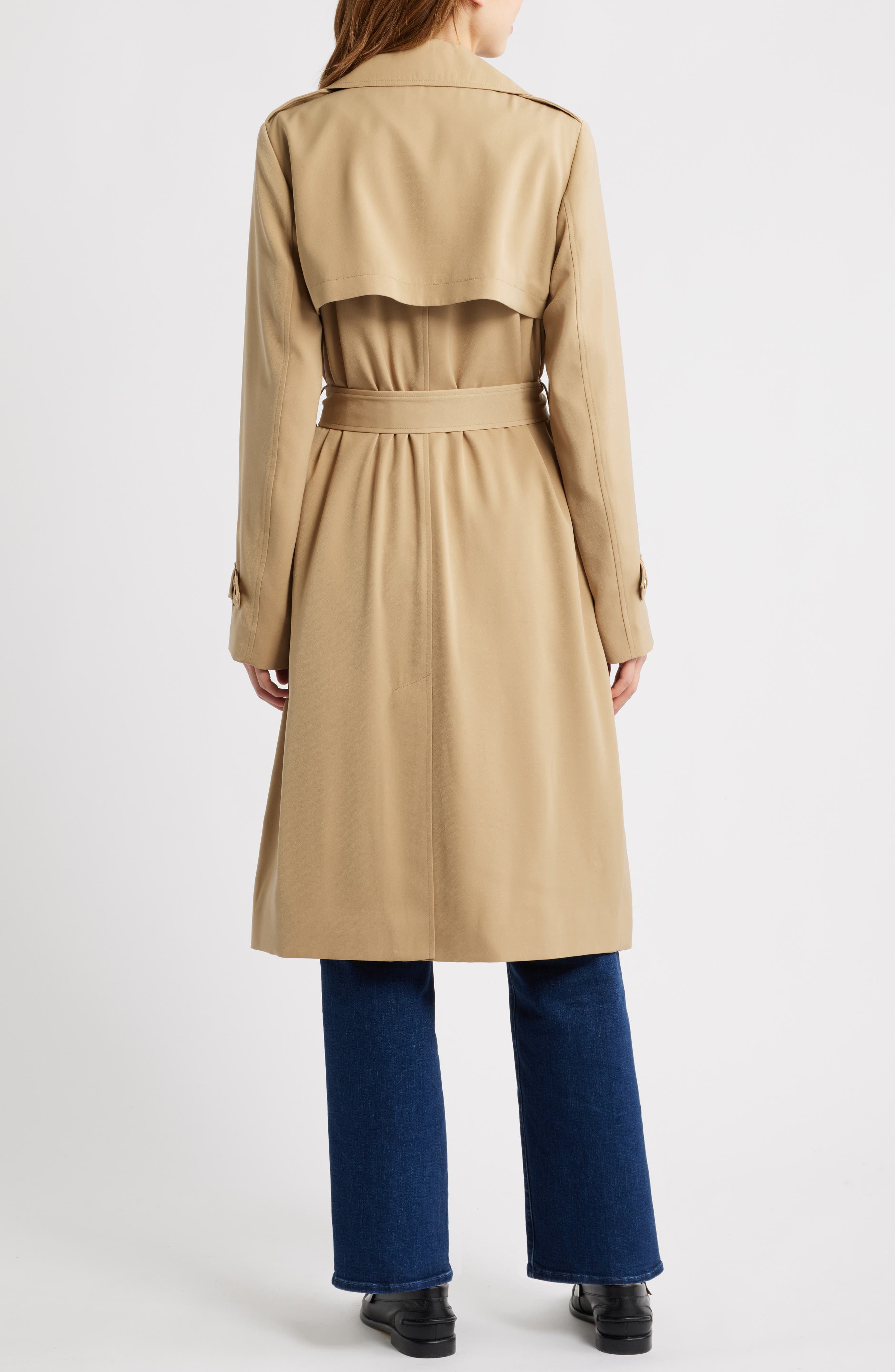 Drapey Tie Waist Trench Coat - image 4