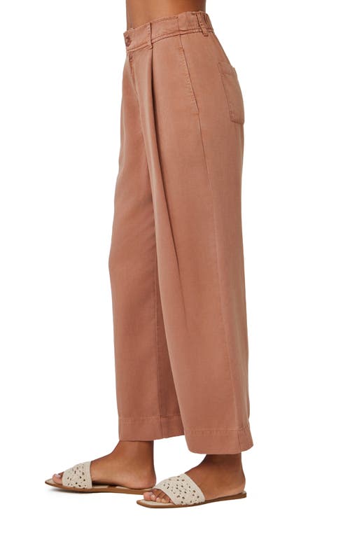 Bella Dahl Marina Pleated Wide Leg Pants In Sandal Brown