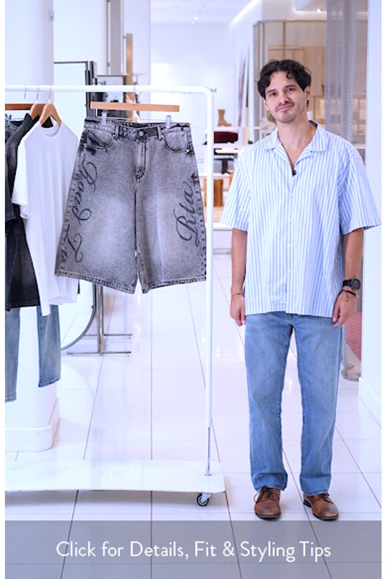 Gustavo Oversize Denim Bermuda Shorts video