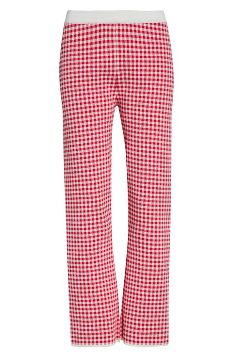Micah Gingham High Waist Crop Flare Pants