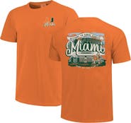 IMAGE ONE Women's Orange Miami Hurricanes Comfort Colors Campus Scene Drawing Script T-Shirt