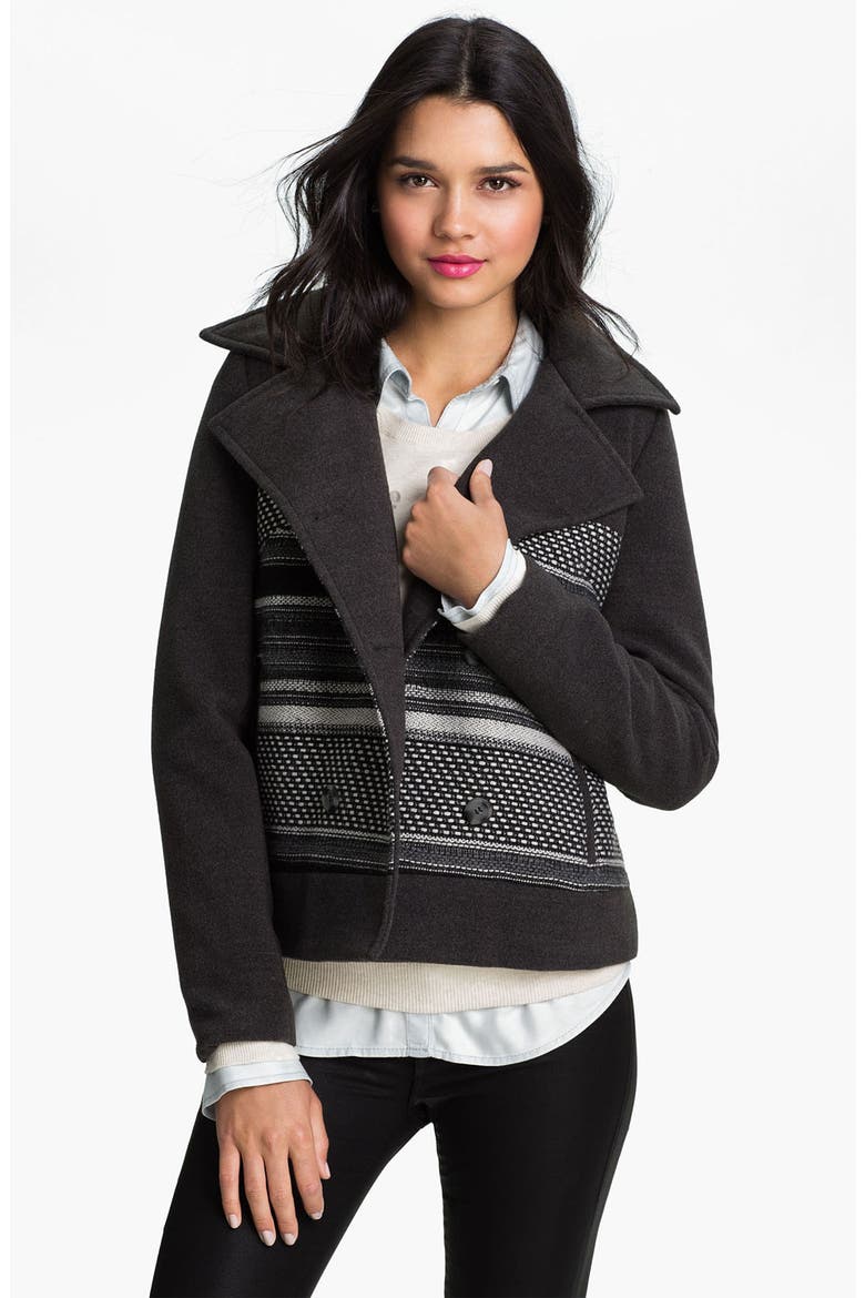 Jack Hooded Peacoat, Main, color, BLACK