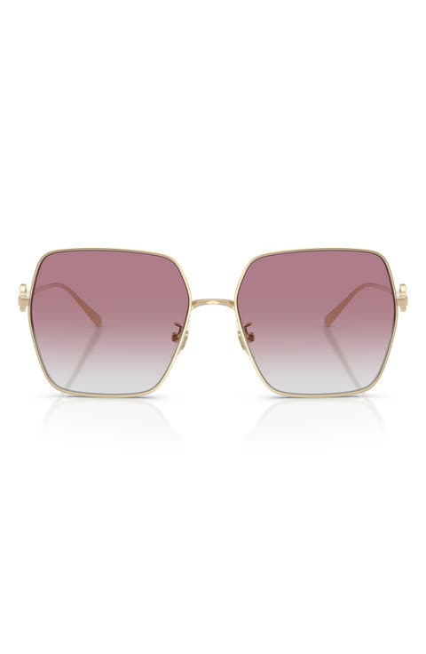 58mm Gradient Square Sunglasses