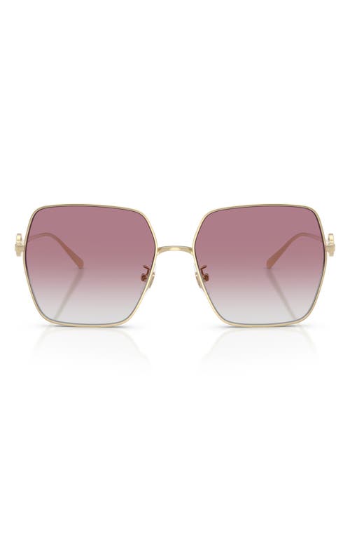 Tory Burch 58mm Gradient Square Sunglasses In Gold