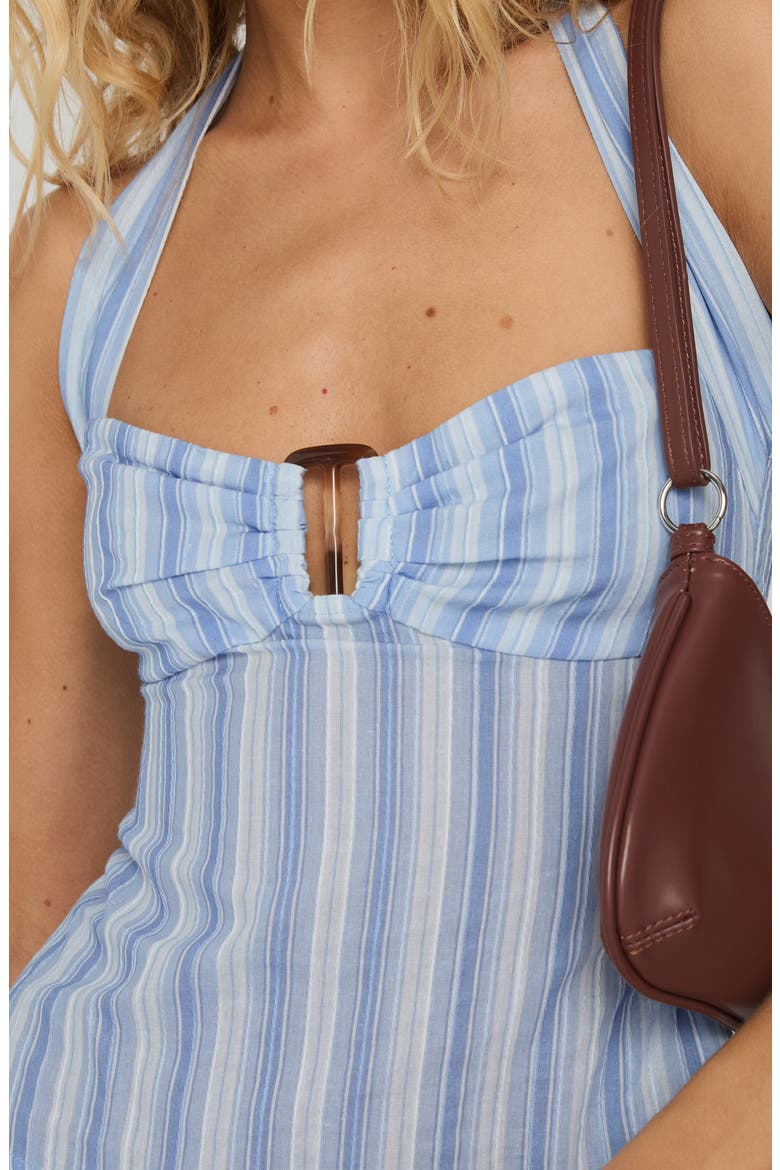 Isabetta Halter Top, Alternate, color, BLUE STRIPE