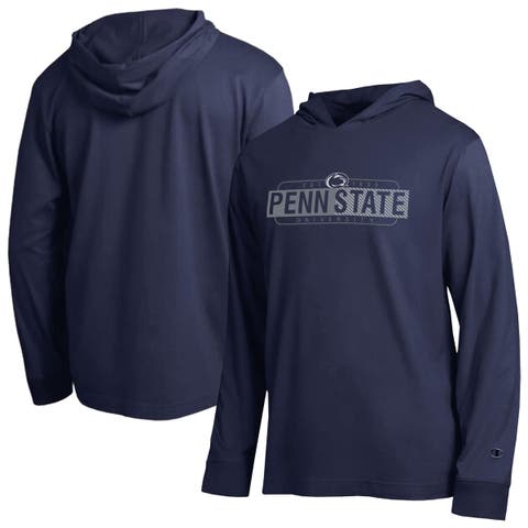 Men's Champion  Navy Penn State Nittany Lions Gradient All-Star Long Sleeve Hooded T-Shirt